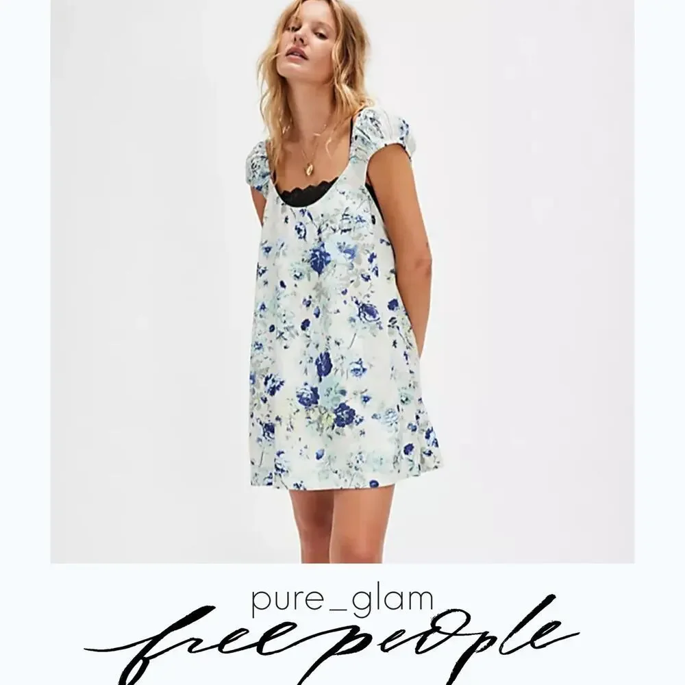 Free People mini dress floral